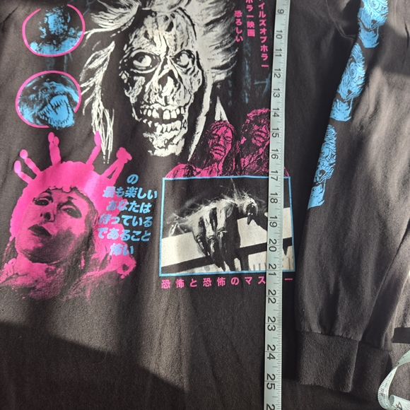 Creepshow Japanese Retro Horror Graphic Long Sleeve Shirt - Picture 4 of 5